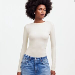 Madewell drapey rib long sleeve tee